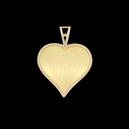 Large Heart Photo Pendant (CZ Detailed) (Copy)